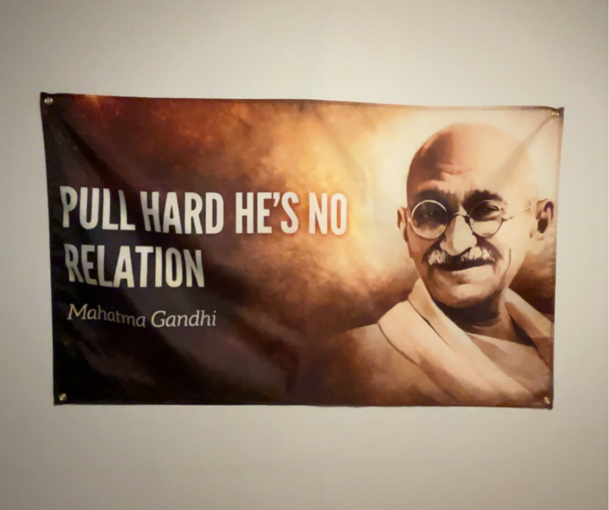 Gandhi Hurling Quote Flag – 150cm x 90cm – Funny GAA Banner